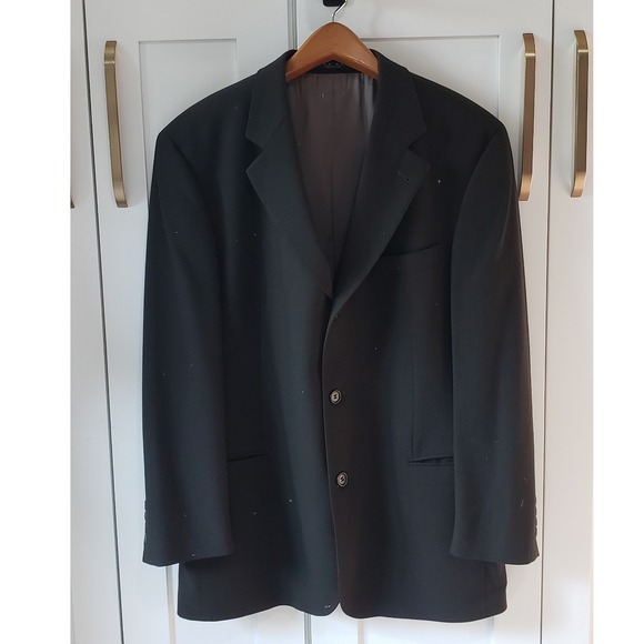 Hugo Boss Blazer Jacket Mens 42R Black Wool Einstein Omega Made In USA VTG 90s - Picture 1 of 12